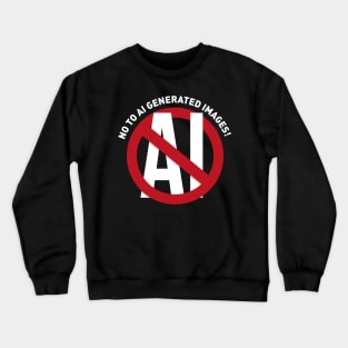 NO to AI generated art Crewneck Sweatshirt